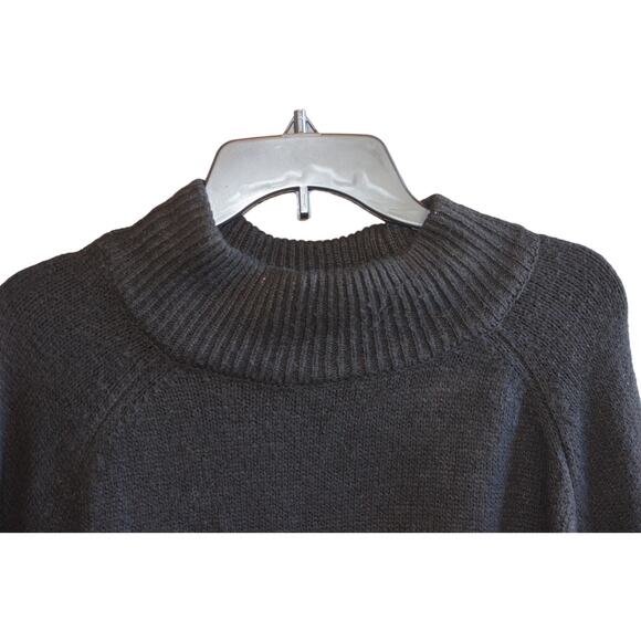 And Now This Juniors Black Chunky Knit Mock Neck Cuff Sleeve Sweater, Size 3X - Picture 3 of 3